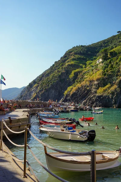 Summer Vernazza View Town Ocean — Stock Photo, Image
