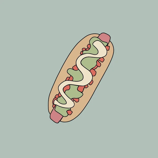 Hotdog Chileno Tradicional Completo — Fotografia de Stock