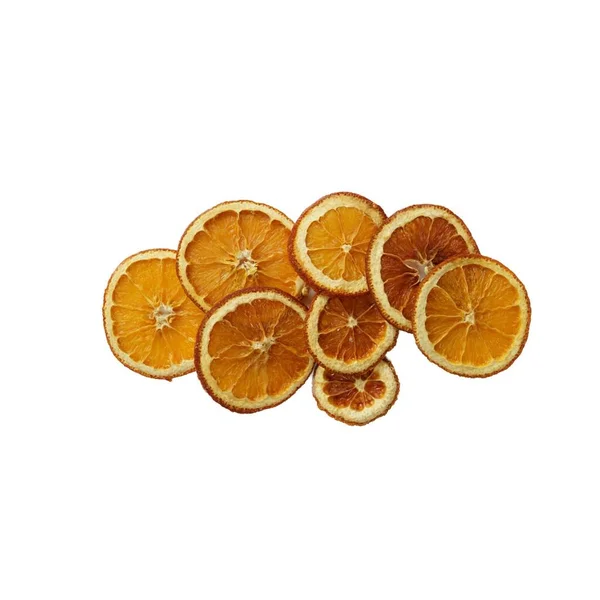 Sušené Plátky Pomeranče Uspořádané Průhledném Pozadí Zachycující Jejich Přirozenou Krásu — Stock fotografie