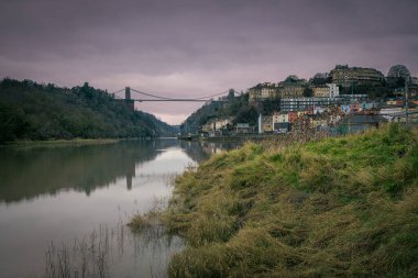 Clifton Suspension Bridge, Bristol on a cloudy winter's day