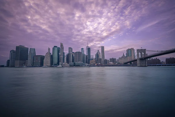 Skyline Manhattan Crépuscule New York — Photo
