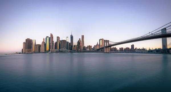 Manhattan Sunrise Manhattan Skyline Klar Morgon — Stockfoto