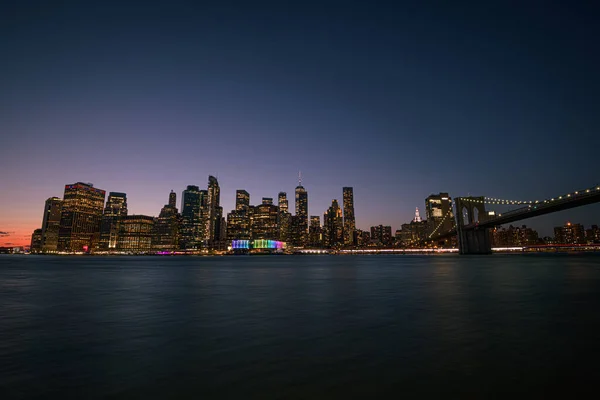 Manhattan Natten New York — Stockfoto