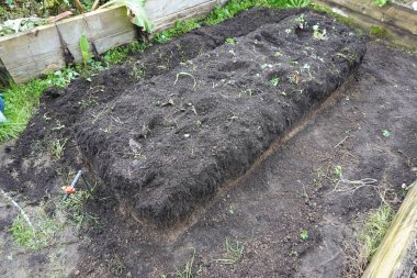 Tahta yatağın odununu değiştirmek. Evdeki sebze bahçesini düzenlemek..