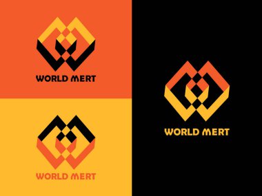 Güzel ve çekici bir WM mektup logosu. Şirket ya da ticari marka olarak kullanışlıdır..