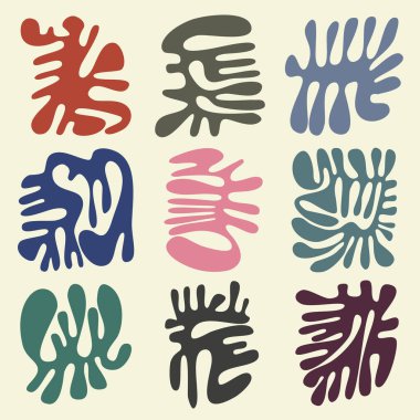 El çizimi soyut şekiller çizimi çizimi