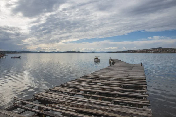 Muelle Madera Lago — Foto de Stock