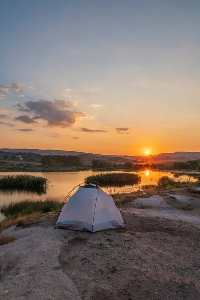 Sonnenaufgang Emre See Der Provinz Afyon — Stockfoto