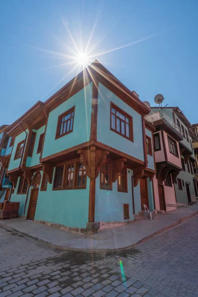 Kleurrijke Huizen Met Lokale Architectuur Het Onderste Deel Van Het — Stockfoto