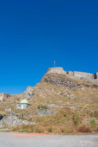 Výhled Historického Hradu Kars Který Nachází Nejvyšším Místě Provincie Kars — Stock fotografie