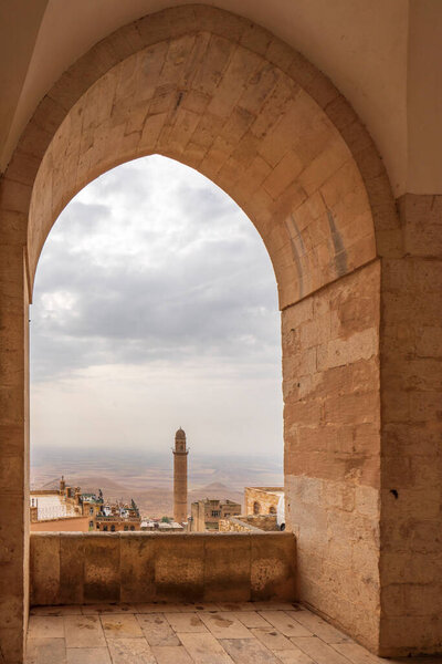 The Zinciriye Madrasa in the old Mardin settlement with its photographs taken from various angles