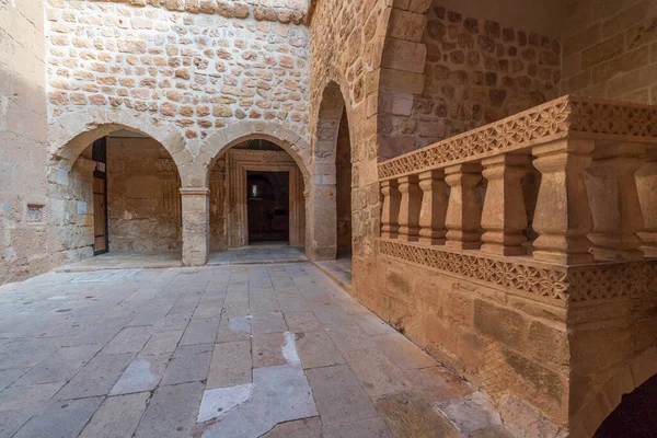 Monasterio Deyrulzafaran Provincia Mardin Con Sus Fotografías Tomadas Desde Varios — Foto de Stock