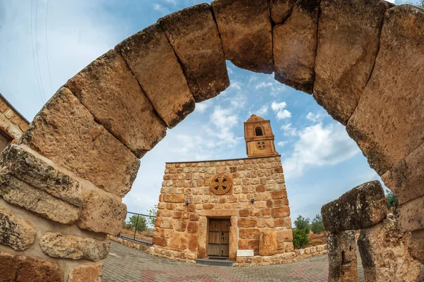 Kafro Pueblo Iglesia Provincia Mardin Con Fotografías Tomadas Desde Varios — Foto de Stock