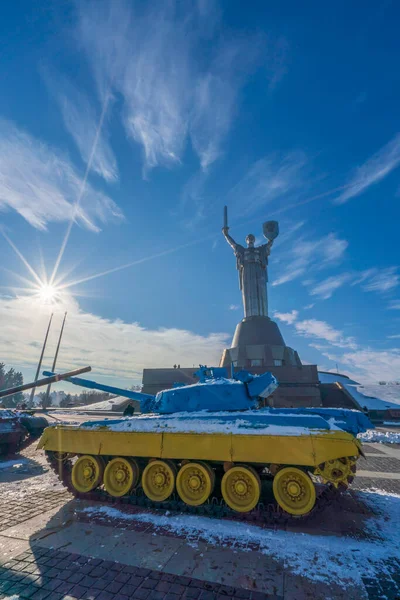 Photos Avant Guerre Monument Patrie Ukrainienne Des Monuments Kiev Capitale — Photo