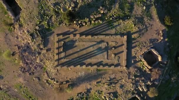 Drohnenaufnahmen Der Antiken Stadt Assos Und Des Alten Hafens Canakkale — Stockvideo