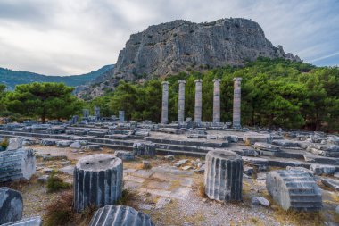 Various views from the ancient city of priene in the soke district of aydin province clipart