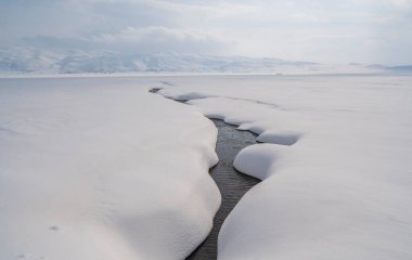 winter photos with heavy falling snow and its image in nature