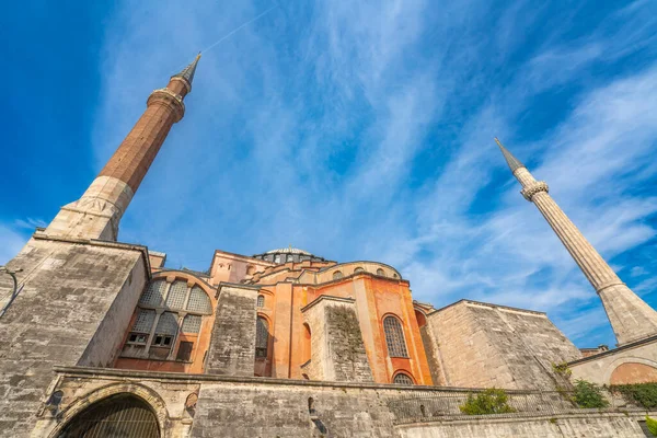 Ουρανός Hagia Sophia Εκκλησία Και Μουσείο Και Μιναρέδες — Φωτογραφία Αρχείου