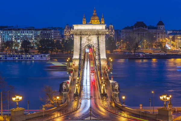 Fotos Mit Nachtlicht Aus Verschiedenen Winkeln Budapest Der Hauptstadt Ungarns — Stockfoto