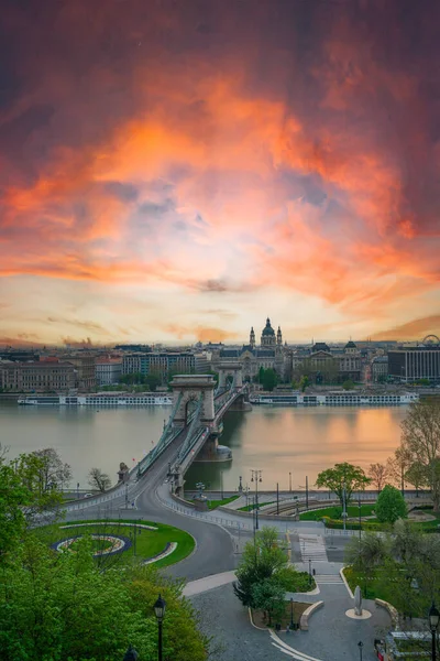 Fotos Aus Verschiedenen Blickwinkeln Budapest Der Hauptstadt Ungarns — Stockfoto