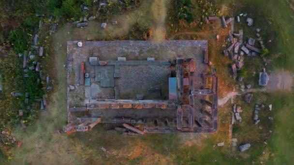 Vidéos Aériennes Ancienne Ville Aizanoi Temple Zeus Dans Quartier Kutahya — Video