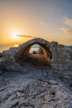 Greece Rhodes Adası, eski kasaba ve çeşitli fotoğraflar.