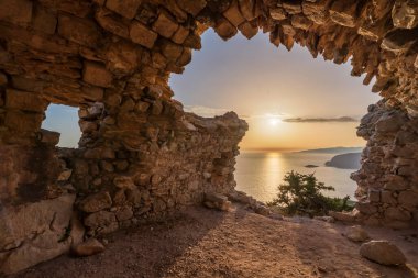 Greece Rhodes Adası, eski kasaba ve çeşitli fotoğraflar.