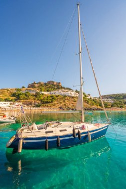 Greece Rhodes Adası, eski kasaba ve çeşitli fotoğraflar.