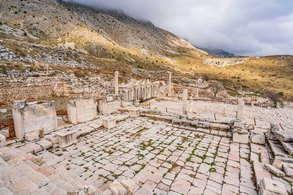 Sagalassos Ville Antique Dans Province Burdur Automne Nuages Dans Ciel — Photo