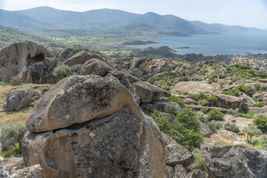 Ancient settlements and places of worship around Lake Bafa with different rock forms and religious drawings