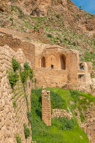 Monasterio Mardin Mor Evgin Está Construido Cima Montaña Sirve Clero Fotos de stock