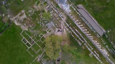 Pergamon 4K insansız hava aracı videolarında İzmir Bergama Asklepion çeşitli açılardan çekildi