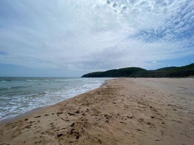 Kirklareli Kastro kıyıları kumlu mavi deniz ve gökyüzü