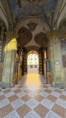 İtalya Bolonya şehir yemekleri ve mimari fotoğrafları