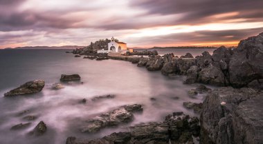 Yunanistan 'ın Chios adasının çeşitli turistik noktalarından fotoğraflar