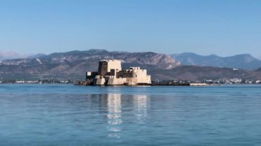 Yunanistan Mora Yarımadası Adadaki Eski Başkent Nafplion Şatosu Görünümü