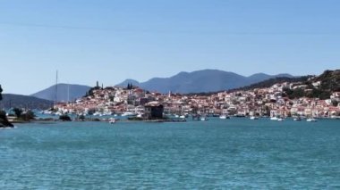 Yunanistan Mora Yarımadası Mavi Deniz Gemileri Adaları Ulaşım Gökyüzü