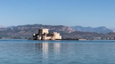 Yunanistan Mora Yarımadası Adadaki Eski Başkent Nafplion Şatosu Görünümü