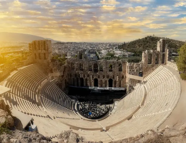 Atina 'nın tepe ve akropolü Yunanistan' ın başkenti