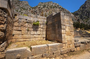 Yunanca Peloponnese yarımadası delphi Eski şehir tapınağı kahinin çeşitli fotoğrafları