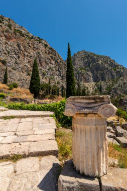 Yunanca Peloponnese yarımadası delphi Eski şehir tapınağı kahinin çeşitli fotoğrafları