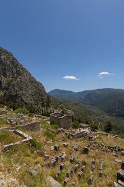 Yunanca Peloponnese yarımadası delphi Eski şehir tapınağı kahinin çeşitli fotoğrafları