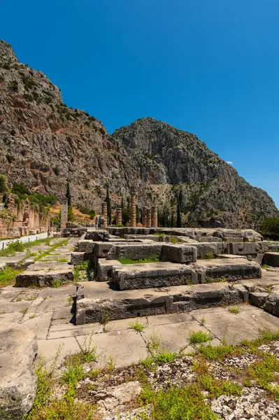 Yunanca Peloponnese yarımadası delphi Eski şehir tapınağı kahinin çeşitli fotoğrafları