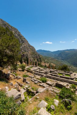 Yunanca Peloponnese yarımadası delphi Eski şehir tapınağı kahinin çeşitli fotoğrafları