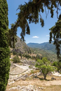 Yunanca Peloponnese yarımadası delphi Eski şehir tapınağı kahinin çeşitli fotoğrafları
