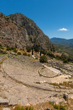 Yunanca Peloponnese yarımadası delphi Eski şehir tapınağı kahinin çeşitli fotoğrafları