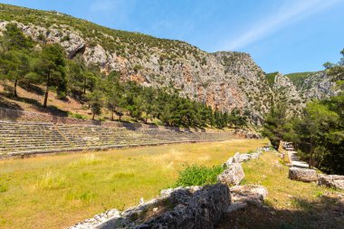 Yunanca Peloponnese yarımadası delphi Eski şehir tapınağı kahinin çeşitli fotoğrafları