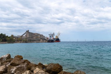 Drepano deniz feneri, Corinth körfezine bakan devriyeler, peloponnese yarımadası, Yunanistan