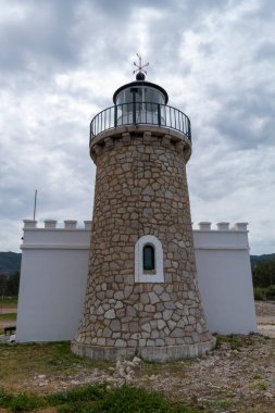 Drepano deniz feneri, Corinth körfezine bakan devriyeler, peloponnese yarımadası, Yunanistan