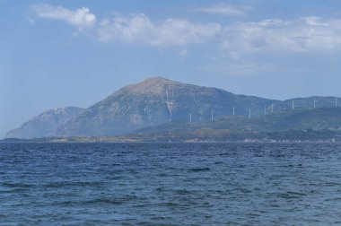 Drepano deniz feneri, Corinth körfezine bakan devriyeler, peloponnese yarımadası, Yunanistan